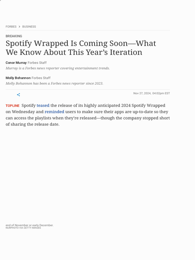 Spotify Wrapped 2024 Preview | PDF | Spotify | Mass Media