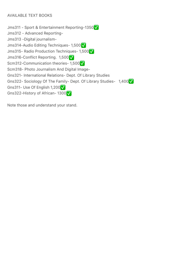 Available Text Books | PDF