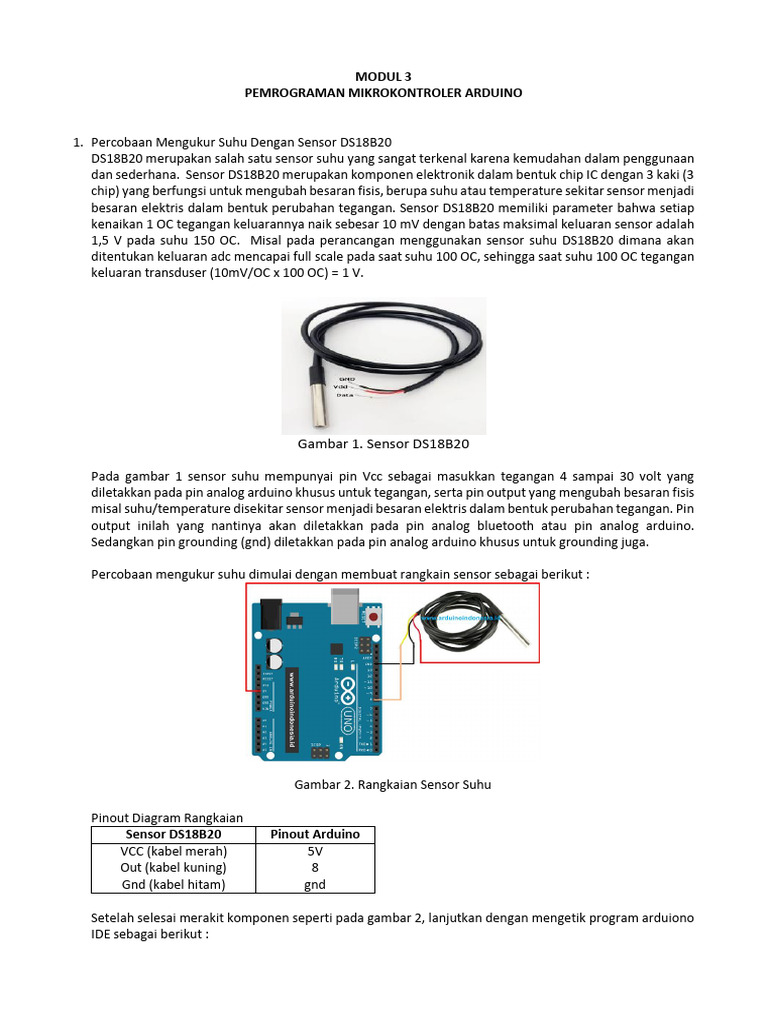 Mengukur Suhu dengan Arduino dan LCD | PDF