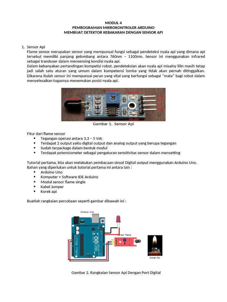 Detektor Kebakaran dengan Arduino | PDF