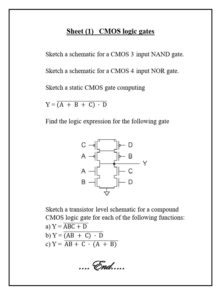 Sheet 1 Vlsi | PDF