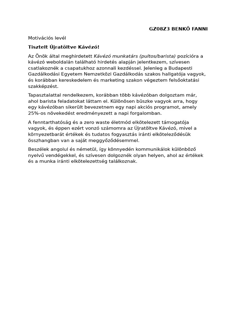 Gz08z3 benk fanni k v z munkat rs pultos barista pdf