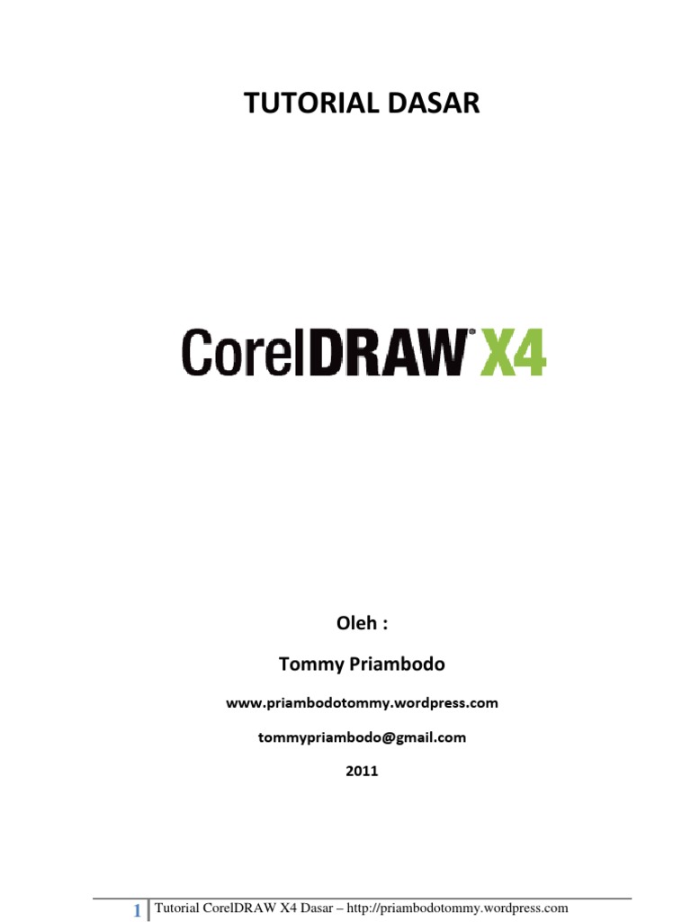 Tutorial Dasar Coreldraw x4 Dasar | PDF