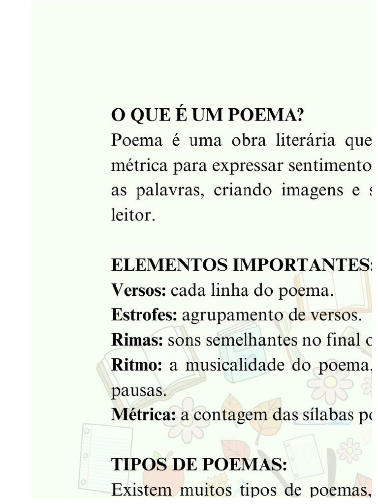 Painel - o Que É Um Poema | PDF