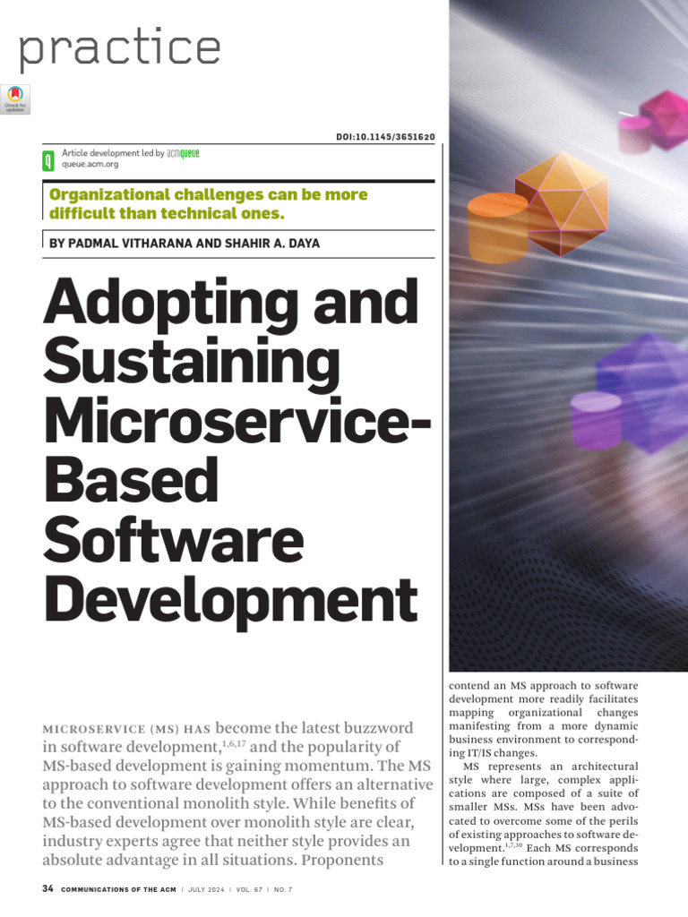 Adopting Microservices in Software Development | PDF | Databases ...