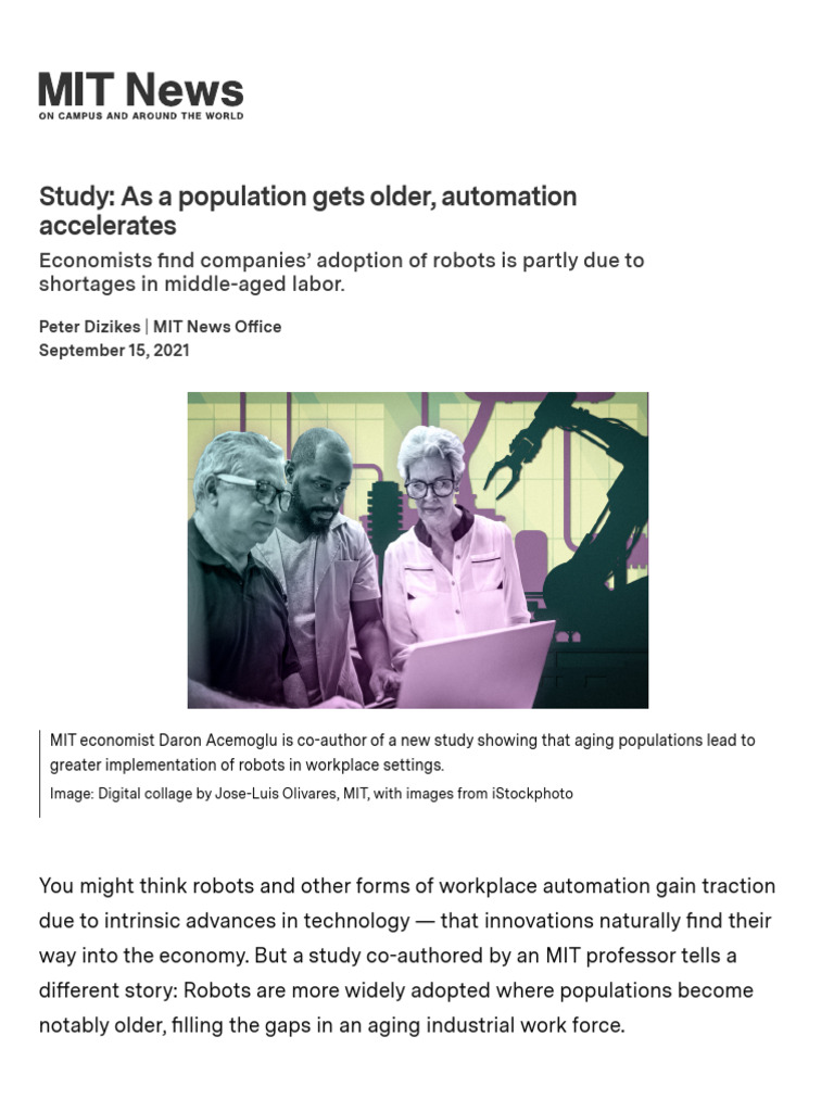 Aging Populations Drive Robot Adoption | PDF | Automation | Labour ...