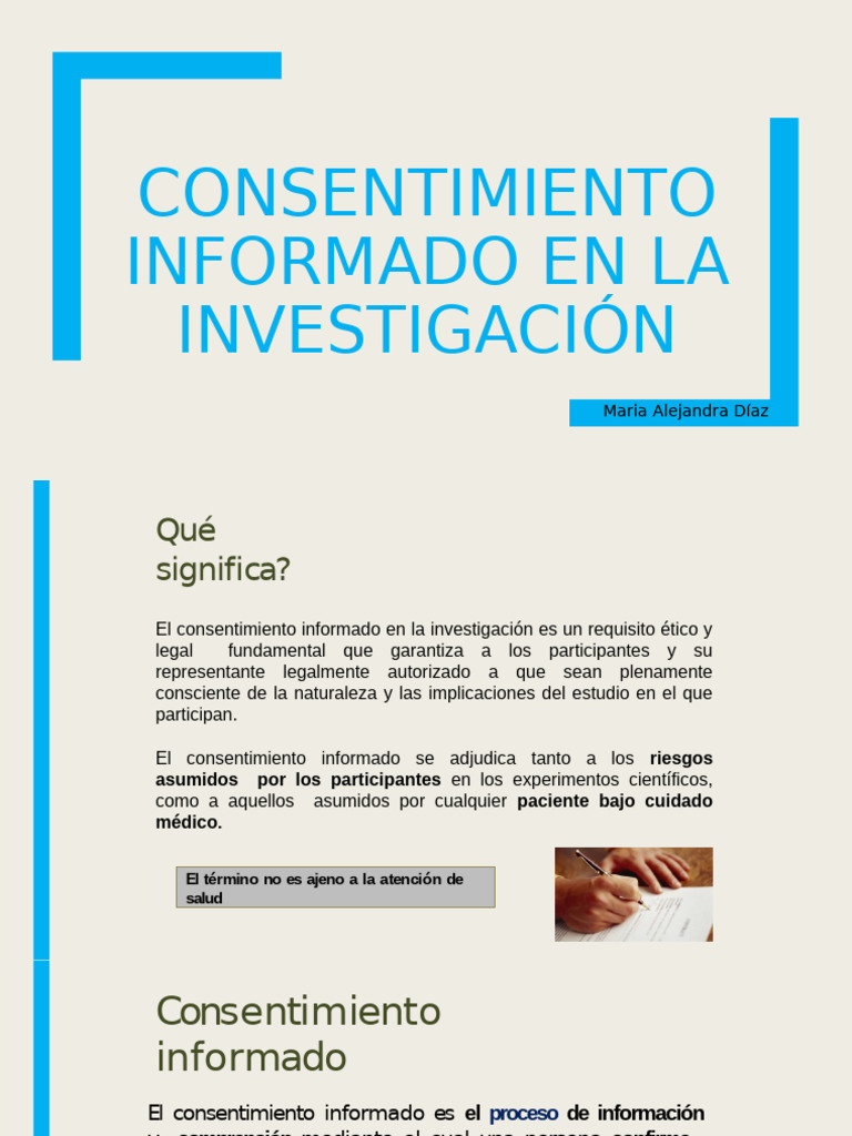 Consentimiento Informado y Asentimiento Informado-1 | PDF ...