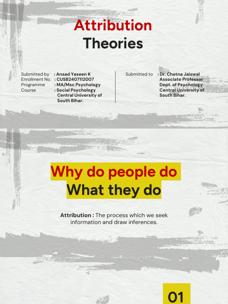 Factors in Three-Dimensional Attribution | PDF | Mental Processes ...