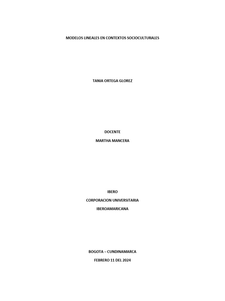 Modelo Lineales | PDF