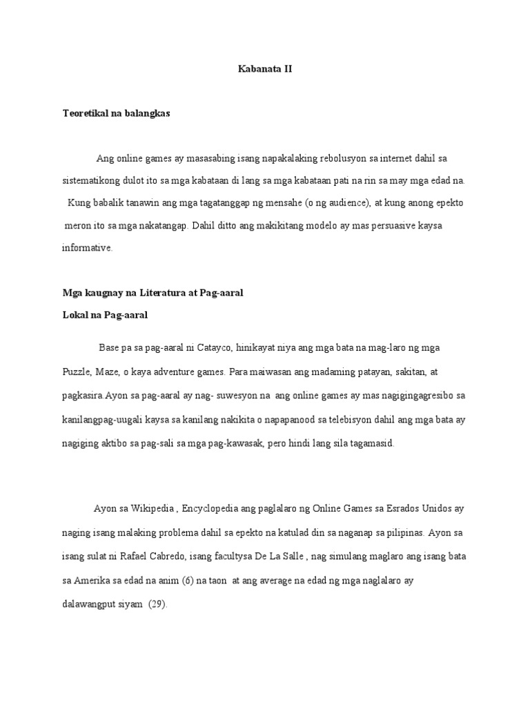 Online games addiction research paper in the philippines image