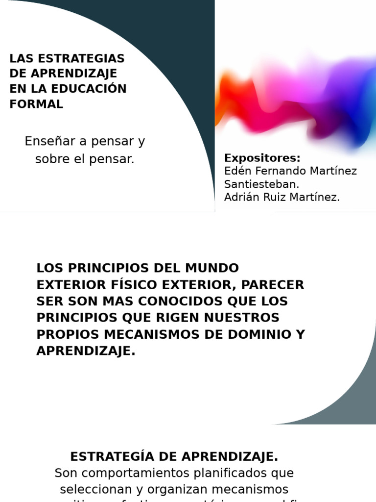 Estrategias de Aprendizaje en Educación | PDF | Aprendizaje | Enseñando