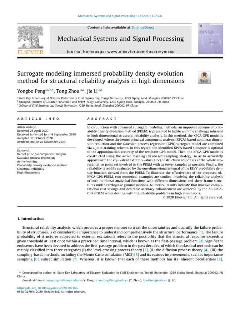High-Dimensional Structural Reliability Analysis | PDF | Applied ...