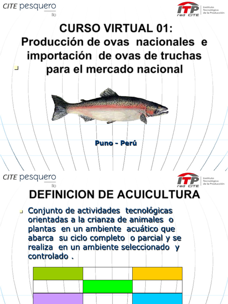 Producción de Ovas de Trucha en Perú | PDF | Acuicultura | Reproducción