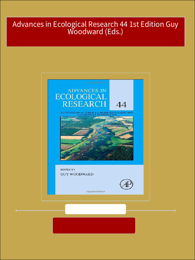 Advances in ecological research 44 1st edition guy woodward eds 2024