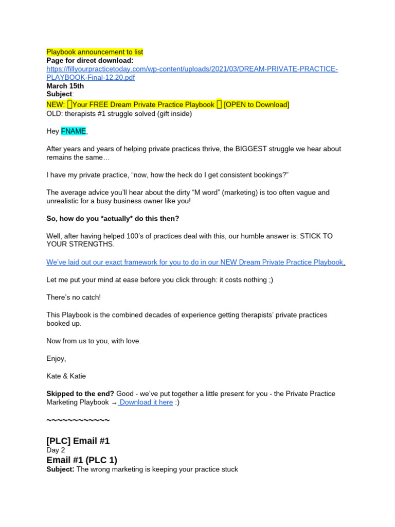 Email Sequence Sample2 Pdf