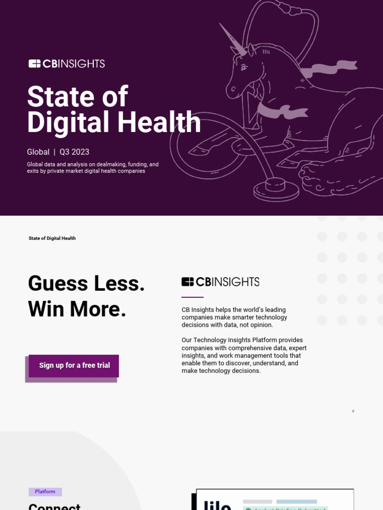 Q3 2023 Global Digital Health Trends | PDF | Venture Capital | Corporate  Finance