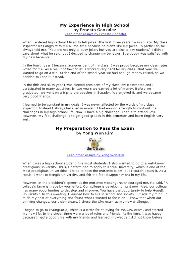 Narrative essay quiz image