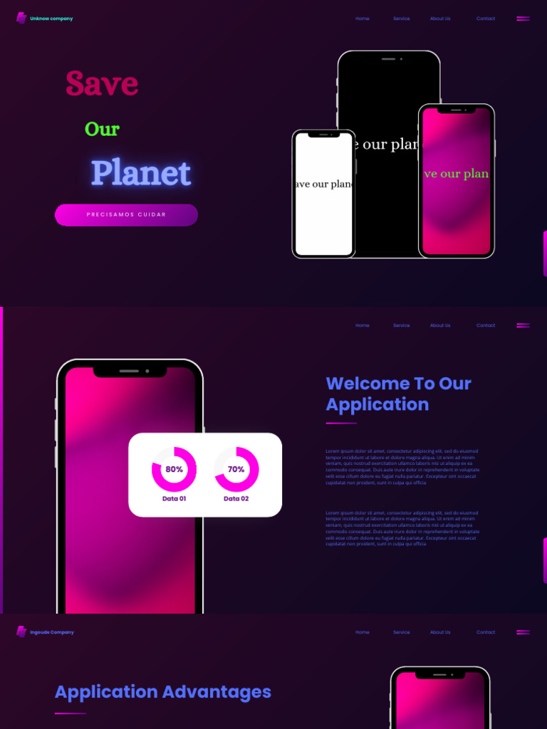 Purple Pink Gradient Mobile Application Presentation - 20240905 ...