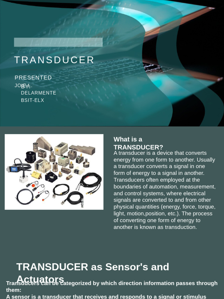 Understanding Transducers: Types & Applications | PDF | Actuator | Sensor