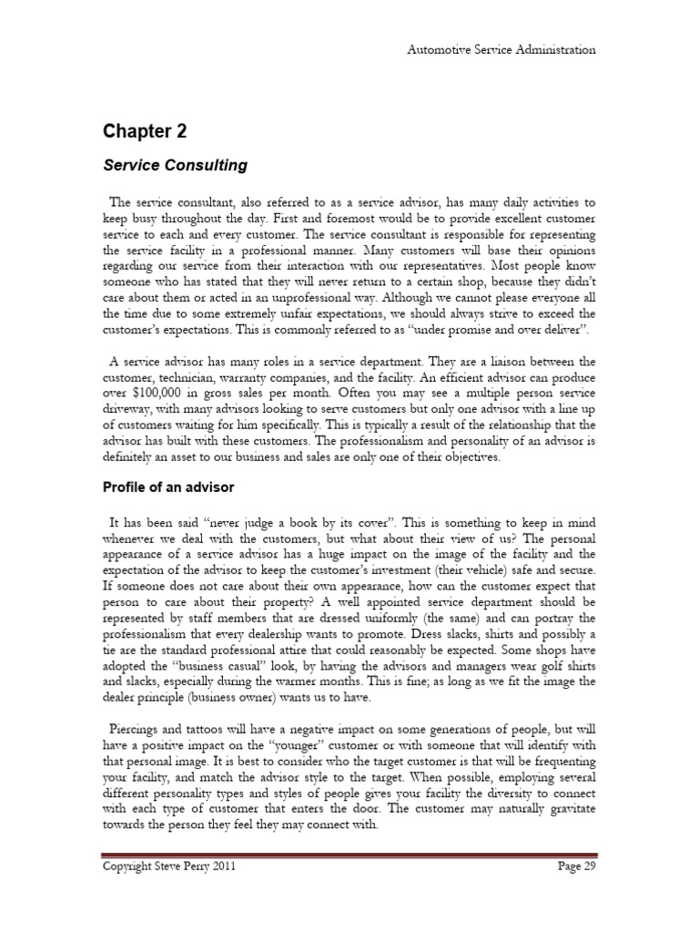 Service Consulting - Chapter 2 | PDF