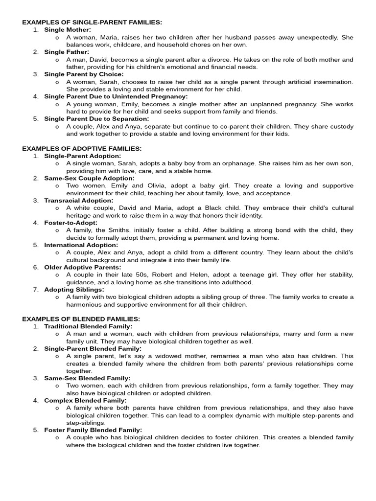 Examples Perdev Notes in Reporting | PDF | Stepfamily | Single Parent