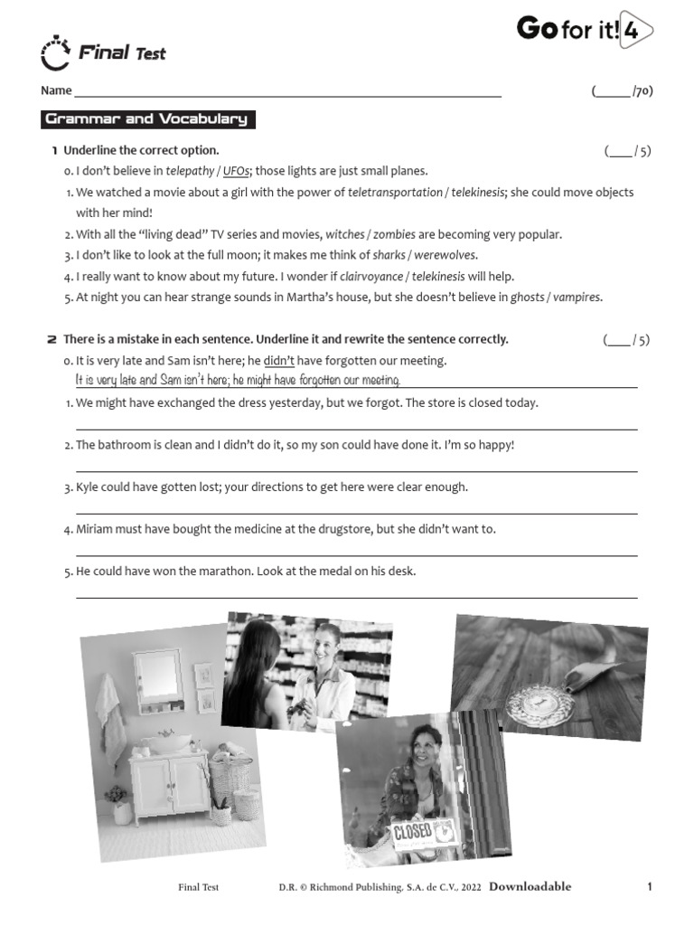 Secondary Go For It! 4 Final | PDF | Teachers