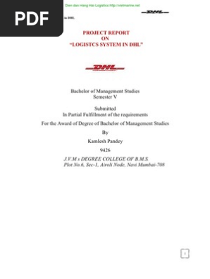 Logistics System in Dhl