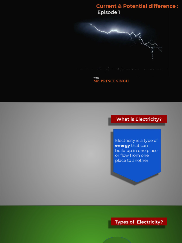 Lecture+1 +Current+&+Potential+Difference | PDF | Electric Current ...