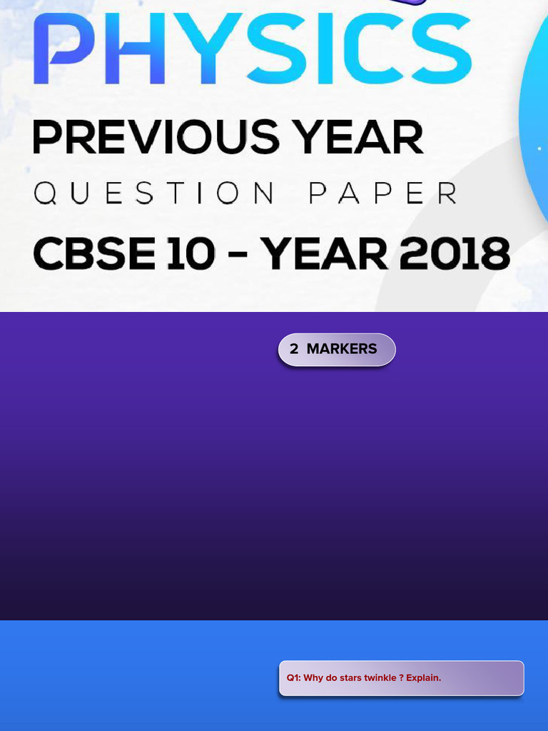 Physics+previous+year+question+paper+2018+CBSE+10-+Part+1+ | PDF ...