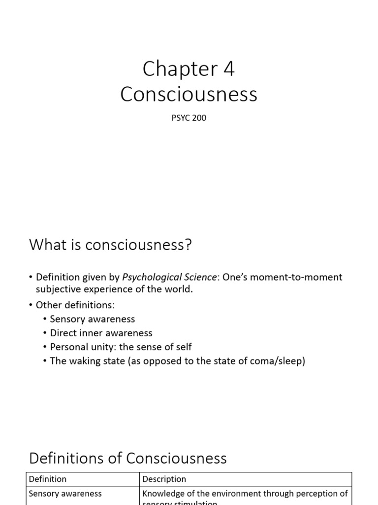 Understanding Consciousness and Attention | PDF | Attention | Rapid Eye ...
