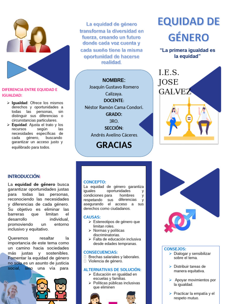Equidad e Igualdad de Género Explicadas | PDF | Estudios de género ...