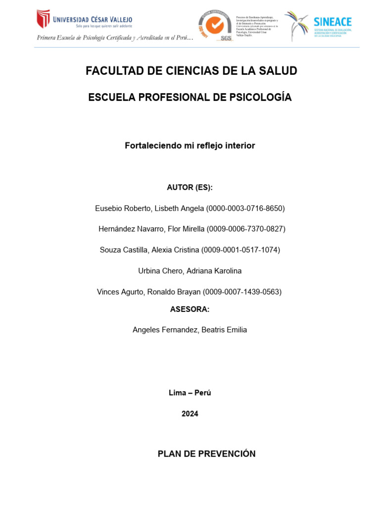 Modelo Plan de Intervención Oficial | PDF | Autoestima | Evaluación