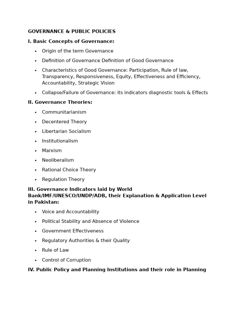 Governance Pdf Governance Accountability
