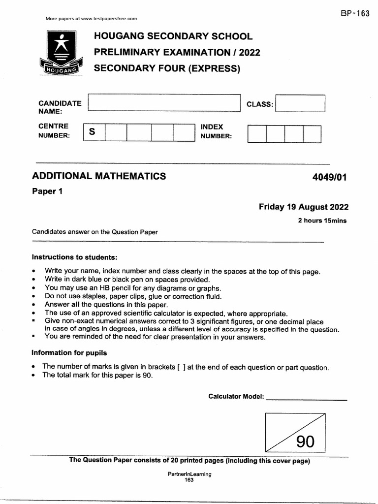 Sec4 2022 amaths prelims hougang q pdf