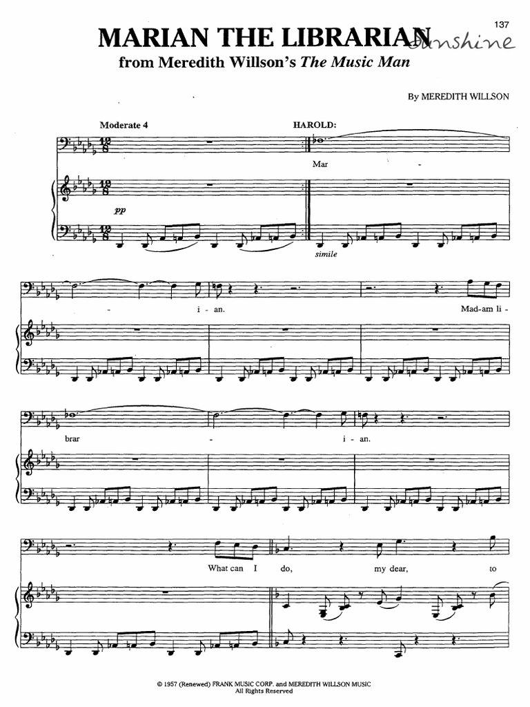 Marian The Librarian - Music Man | PDF