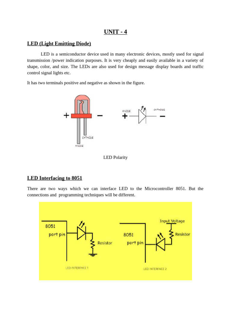 Unit-4 | PDF | Light Emitting Diode | Semiconductor Devices