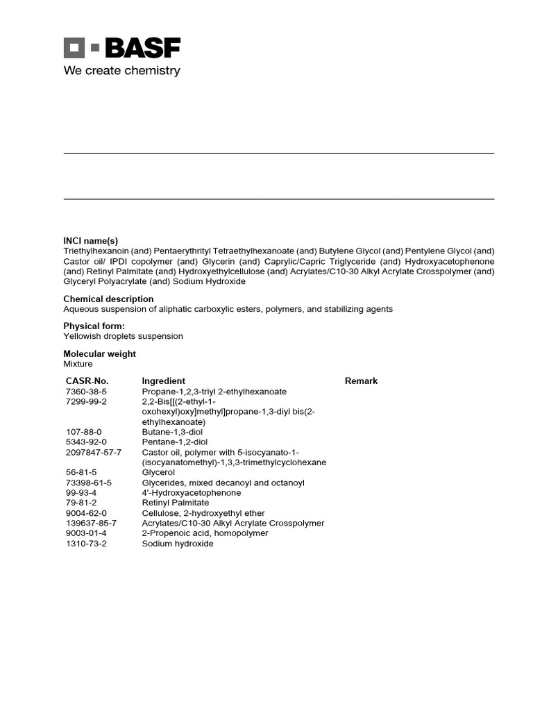 Fresicle® A Technical Data Sheet | PDF | Glycerol | Implied Warranty
