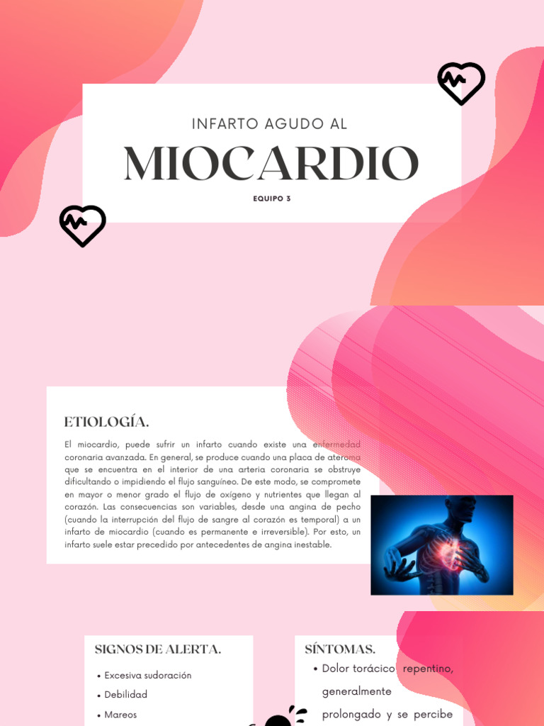 Infarto Agudo de Miocardio: Guía | PDF | Infarto de miocardio | Causas ...