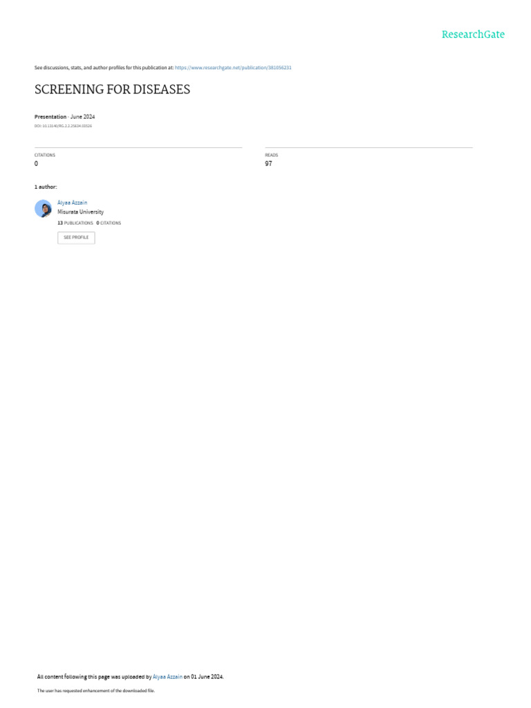 Disease Screening Methods Explained | PDF | Sensitivity And Specificity ...