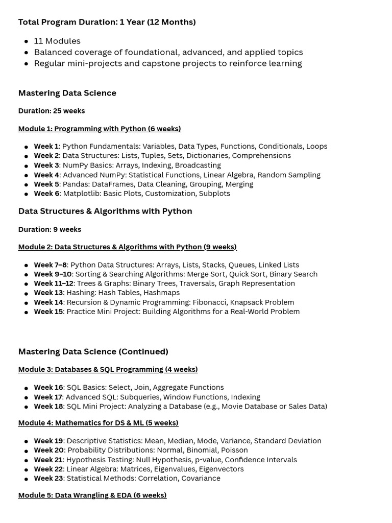 Master Data Science in 1 Year | PDF | Regression Analysis | Eigenvalues ...