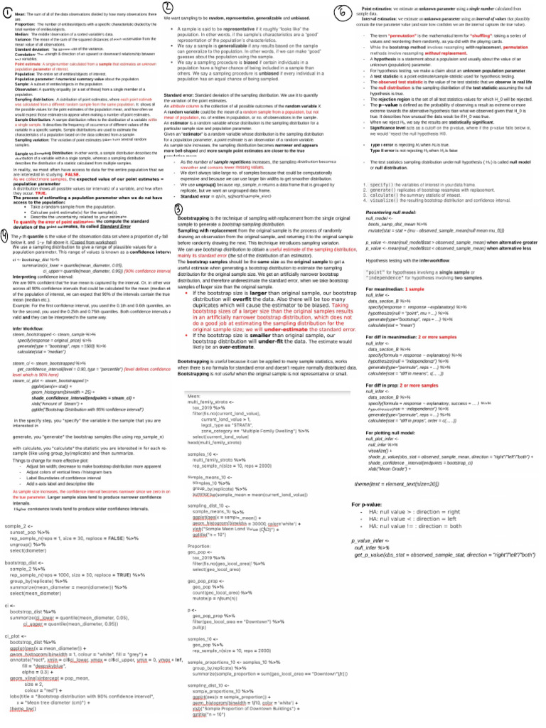 STAT 201 Cheat Sheet | PDF