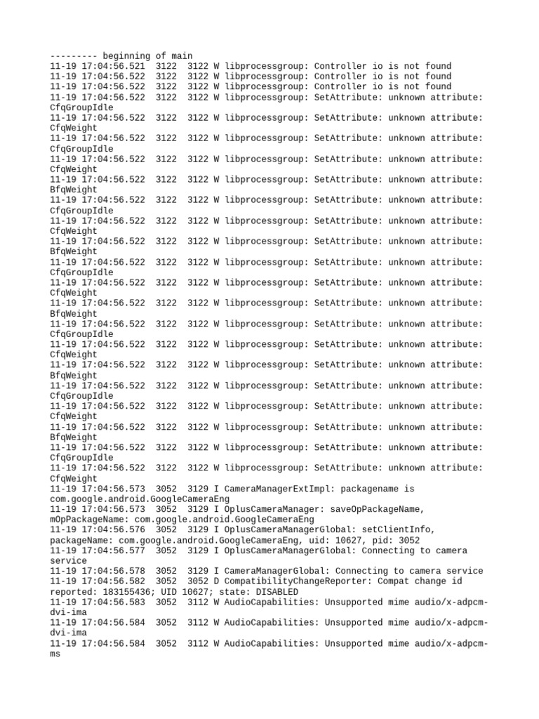 Oplus Camera Manager Log Analysis | PDF | Computing | Computer Architecture