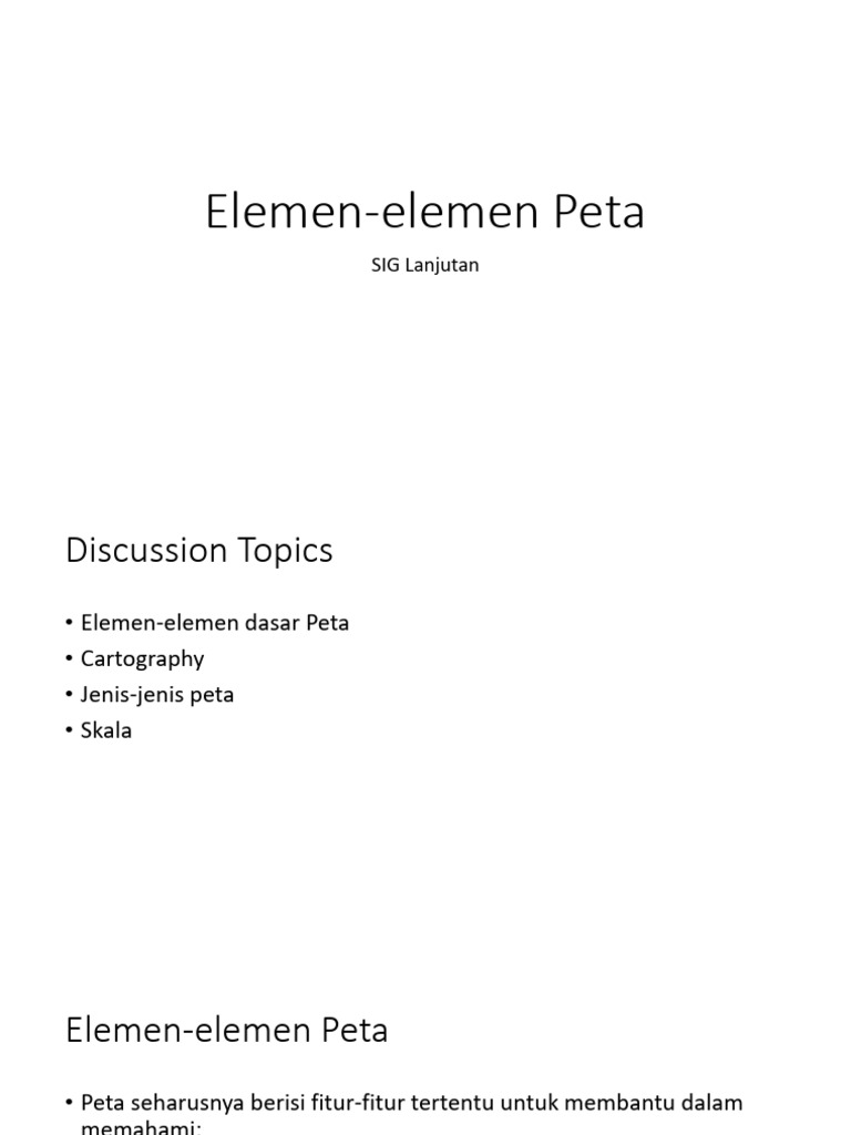 Elemen dan Jenis Peta dalam Kartografi | PDF