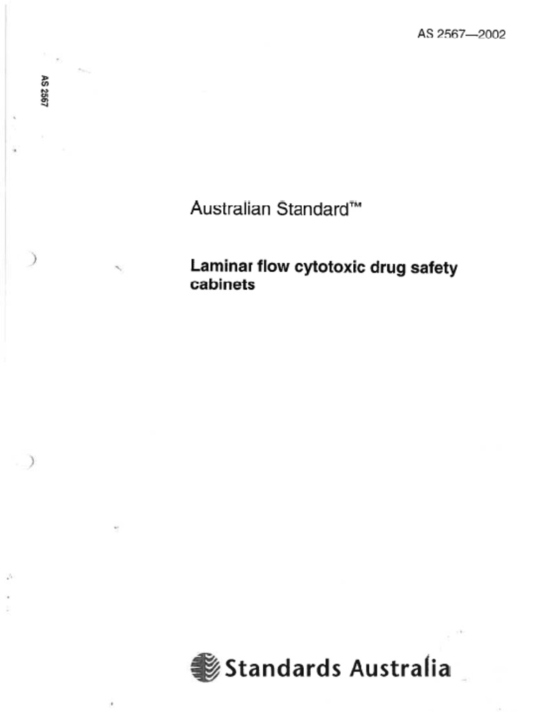 As 2567 2 2002 laminar flow cytotoxic drug safety cabinets pdf
