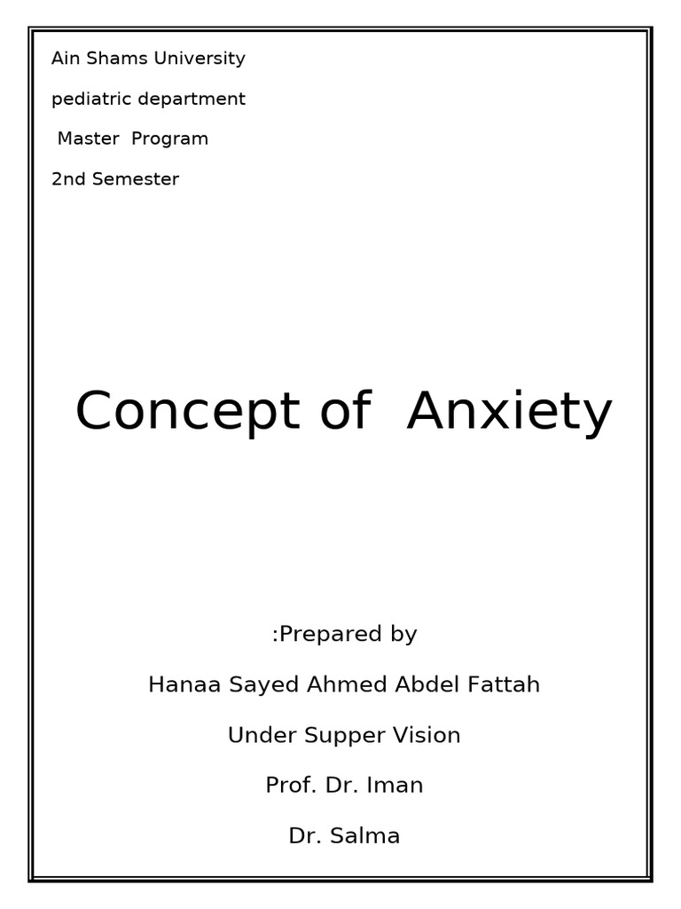 Understanding Childhood Anxiety Disorders | PDF | Anxiety | Mental Disorder