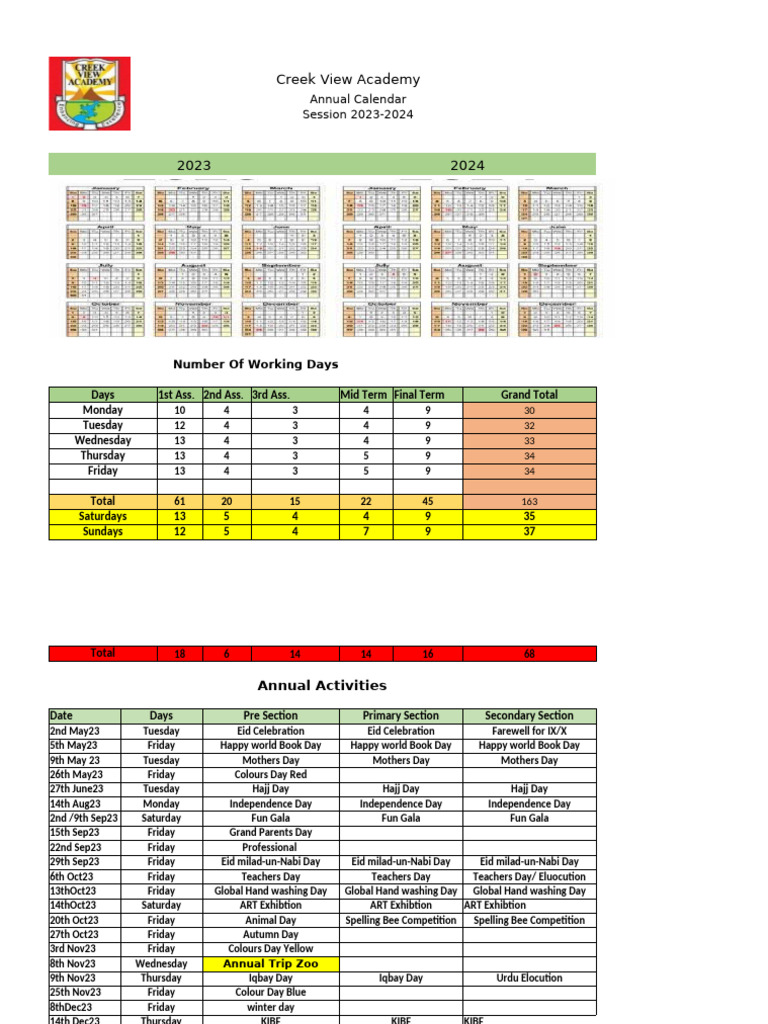 Annual Calendar (1) | PDF