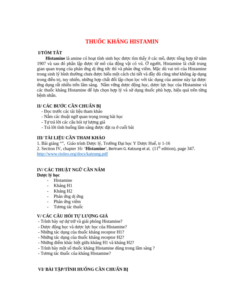 2.HDHT - Kháng Histamin | PDF