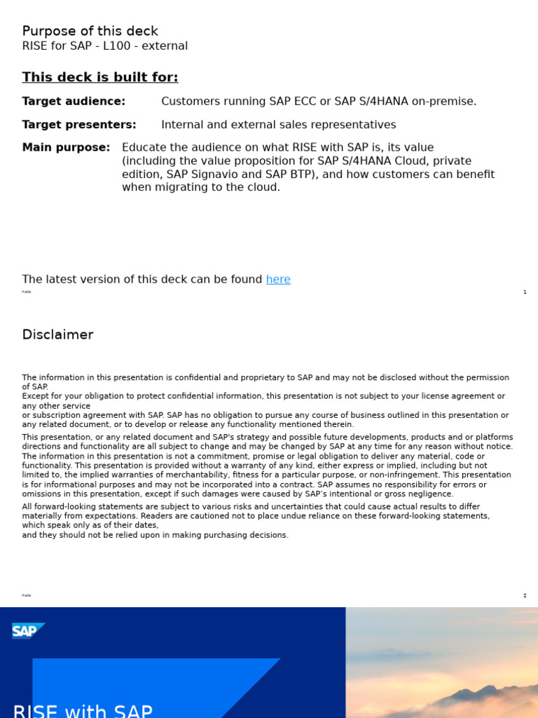 RISE with SAP: Cloud Migration Guide | PDF | Enterprise Resource ...