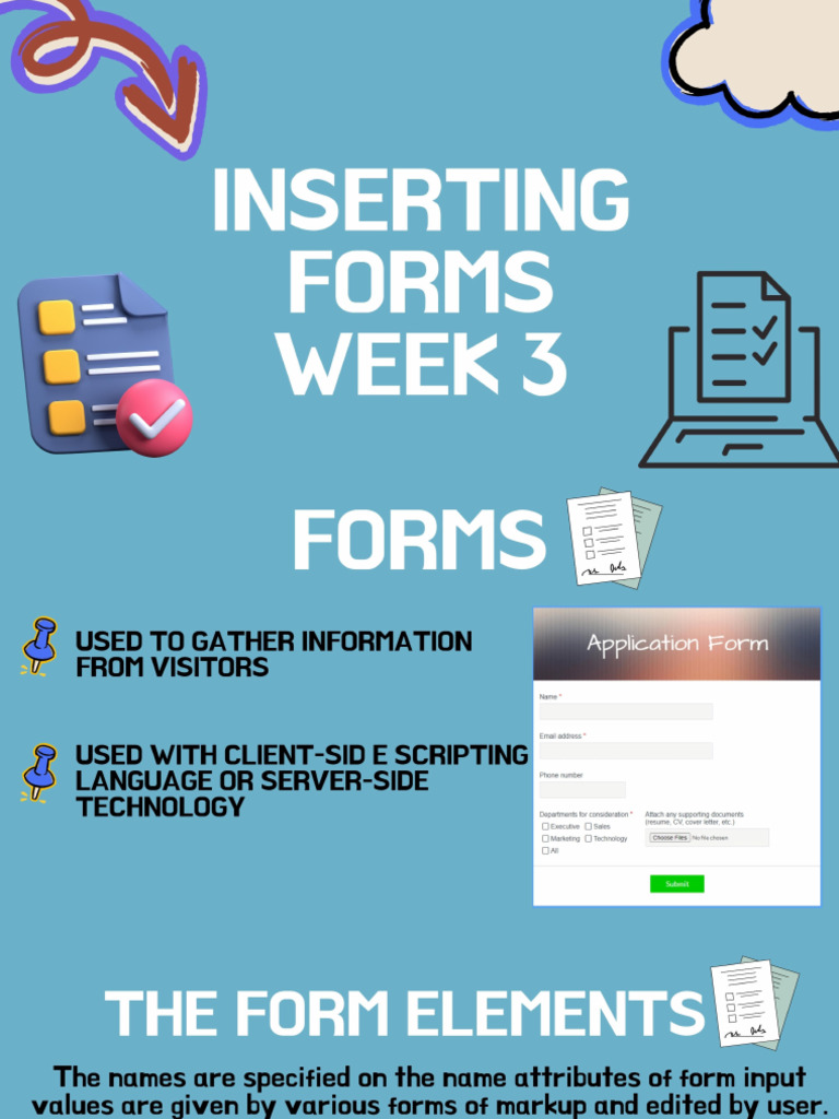 Week 3 Inserting Forms | PDF