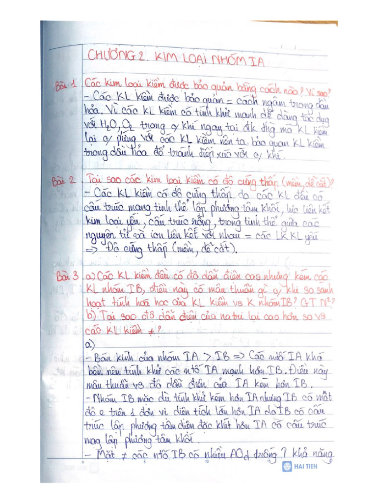 BT Chương 2 - Phạm Khánh Huyên KHTN K57 | PDF